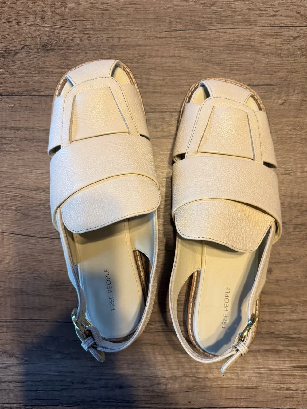 Free People Libby Fisherman Sandals - Chalk